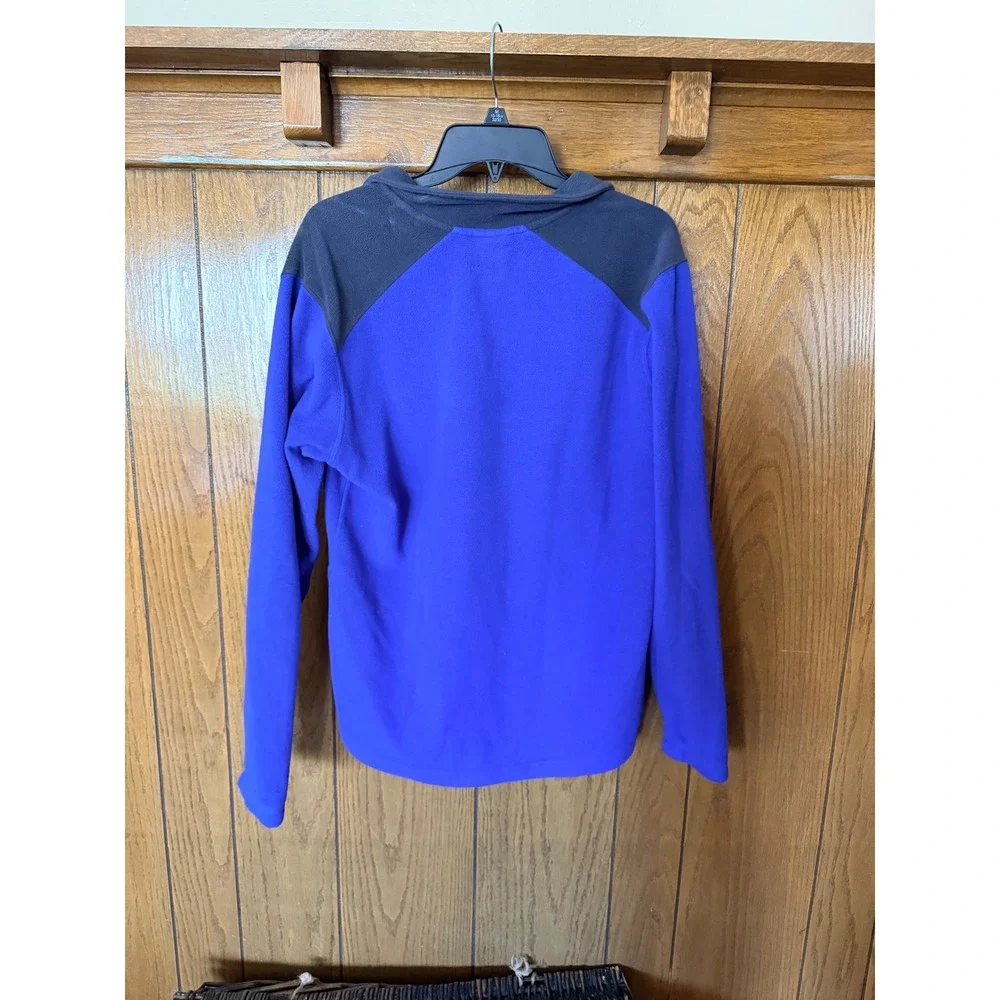 NHL St. Louis Blues Quarter Zip Fleece Pullover Blue Grey Mens Medium